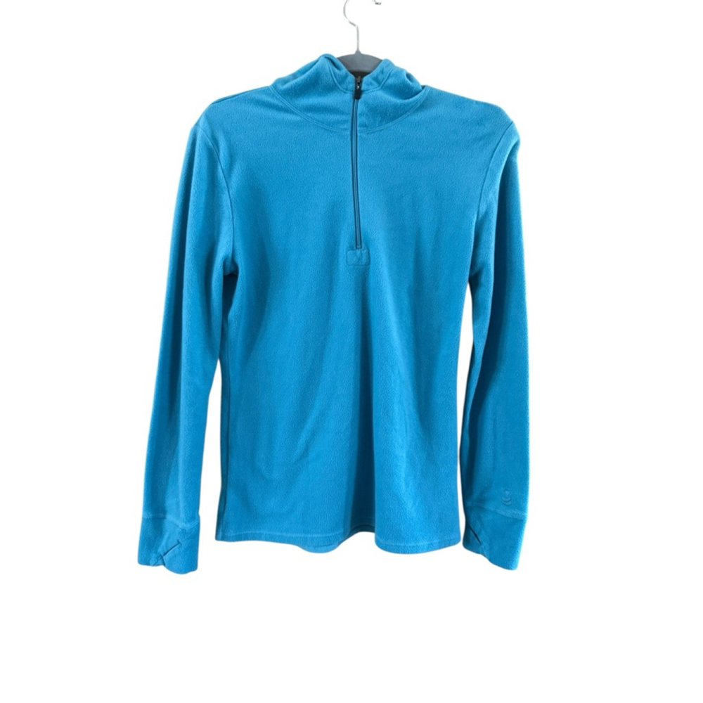 Women's Cuddl Duds Blue Fleece Hoodie M - Picture 2 of 8